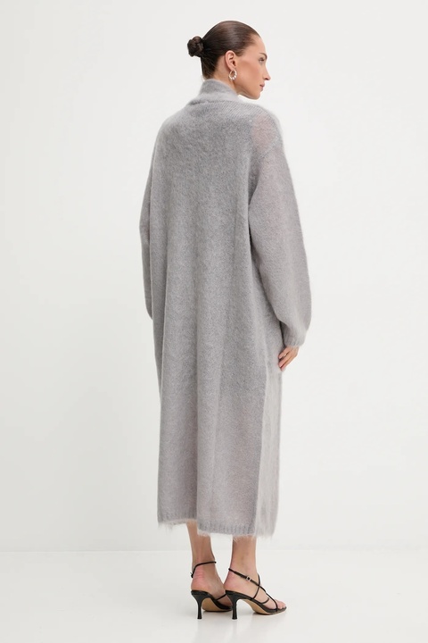 Blugirl Blumarine kardigan z dodatkiem wełny damski kolor szary ciepły RF5080.MS037 - zdjęcie produktu nr 2
