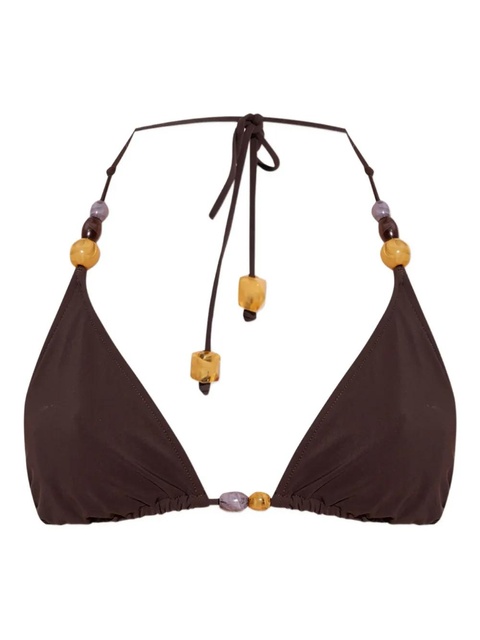 Tory Burch beaded triangle bikini - Brown - zdjęcie produktu nr 1