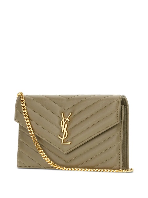 Saint Laurent Cassandre envelope chain wallet - Brown - zdjęcie produktu nr 1