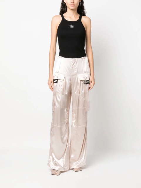 FENDI sleeveless cotton tank top - Black - zdjęcie produktu nr 2