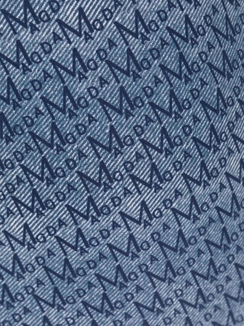 Magda Butrym monogram-print one-shoulder swimsuit - Blue - zdjęcie produktu nr 2