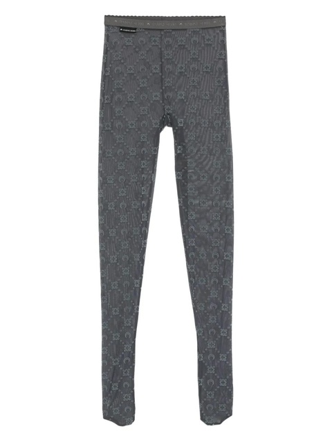 Marine Serre Moonogram-pattern tights - Grey - zdjęcie produktu nr 1