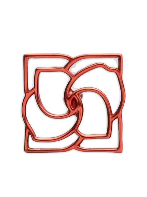 Magda Butrym square logo earrings - Red - zdjęcie produktu nr 2