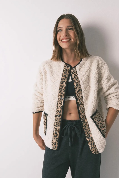 women'secret kurtka dwustronna kolor beżowy 3142298 - zdjęcie produktu nr 1