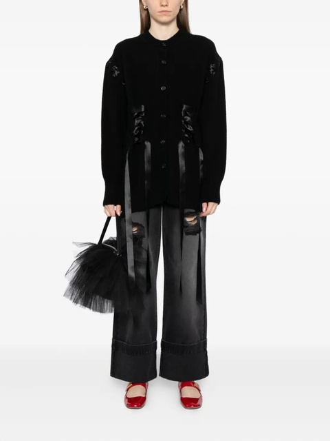 Simone Rocha ribbon corset cardigan - Black - zdjęcie produktu nr 2