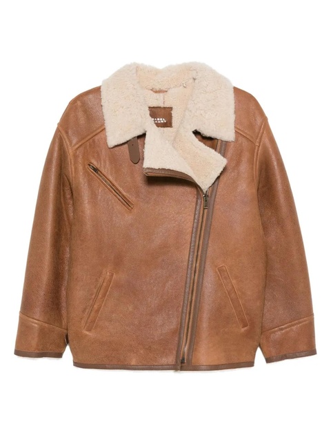 ISABEL MARANT shearling zip-fastening jacket - Brown - zdjęcie produktu nr 1