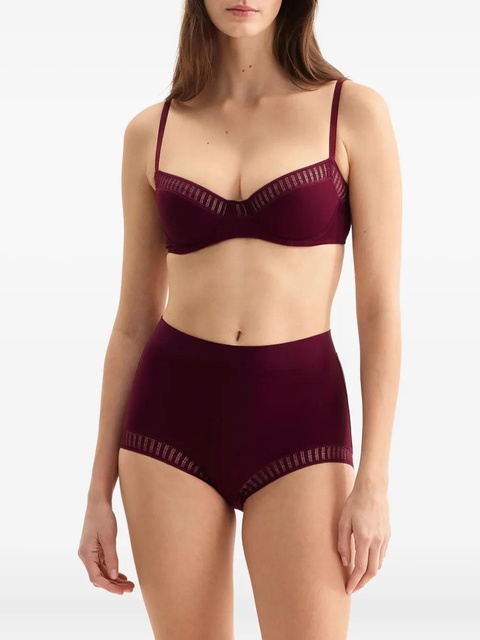 ERES stripe-lace padded bra - Purple - zdjęcie produktu nr 2