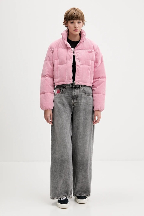 Tommy Jeans kurtka kolor różowy zimowa oversize DW0DW21658 - zdjęcie produktu nr 2