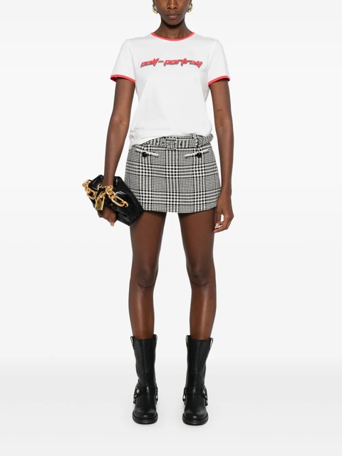 Self-Portrait houndstooth-print skort - Black - zdjęcie produktu nr 2
