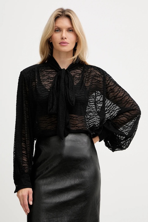 Haveone bluzka damska kolor czarny gładka CVS-P031 - zdjęcie produktu nr 1