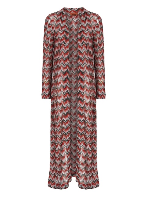 Missoni chevron-pattern maxi cardigan - Black - zdjęcie produktu nr 1