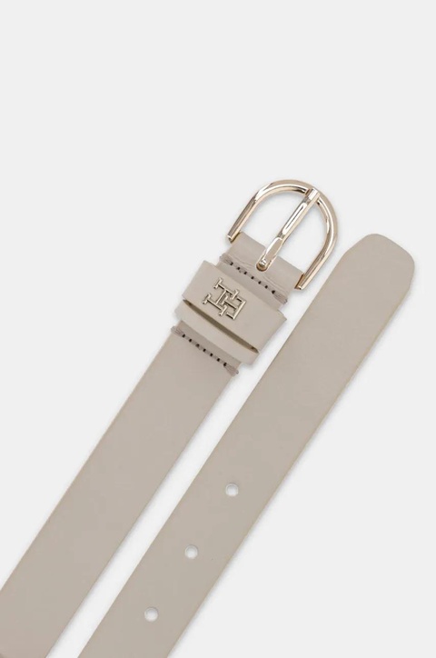 Tommy Hilfiger pasek skórzany damski kolor beżowy AW0AW16836 - zdjęcie produktu nr 2