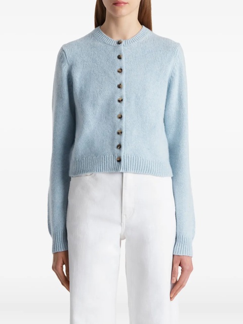 KHAITE Everheart button-front cashmere cardigan - Blue - zdjęcie produktu nr 1