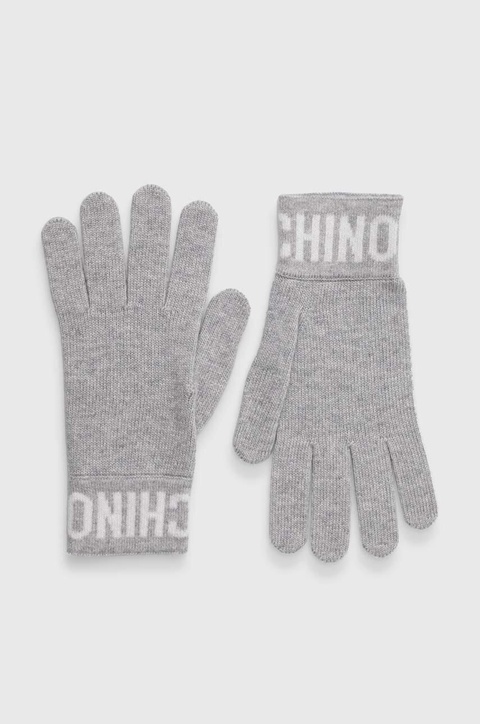 Moschino rękawiczki wełniane kolor czarny - zdjęcie produktu nr 1