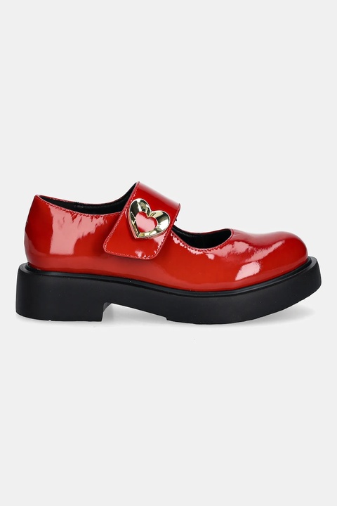 Love Moschino baleriny skórzane kolor czerwony JA10114G1NIH0500 - zdjęcie produktu nr 1