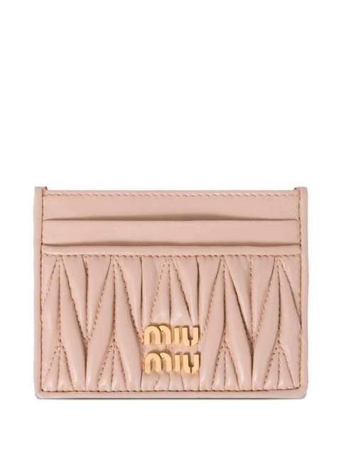 Miu Miu matelassé leather cardholder - Pink - zdjęcie produktu nr 1