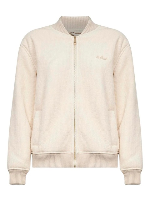 MC2 Saint Barth ribbed embroidered bomber jacket - Neutrals - zdjęcie produktu nr 1