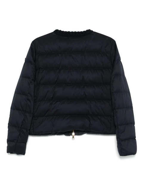 Moncler quilted-trimmed down jacket - Blue - zdjęcie produktu nr 1