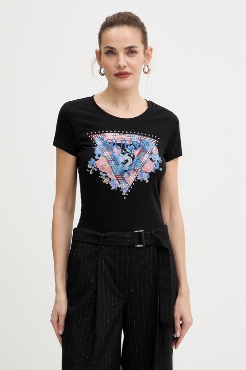 Guess t-shirt damski kolor czarny W5BI29 J1314 - zdjęcie produktu nr 1