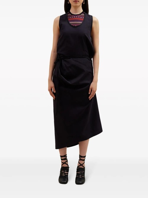 LEMAIRE sleeveless cotton wrap dress - Black - zdjęcie produktu nr 2