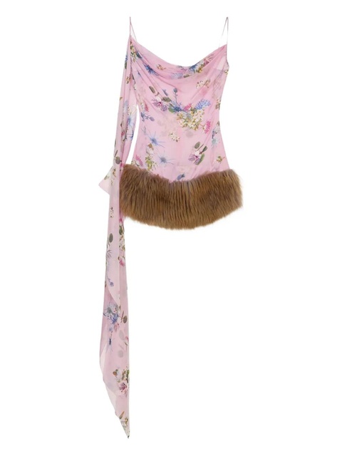 Blumarine floral-print mini dress - Pink - zdjęcie produktu nr 1