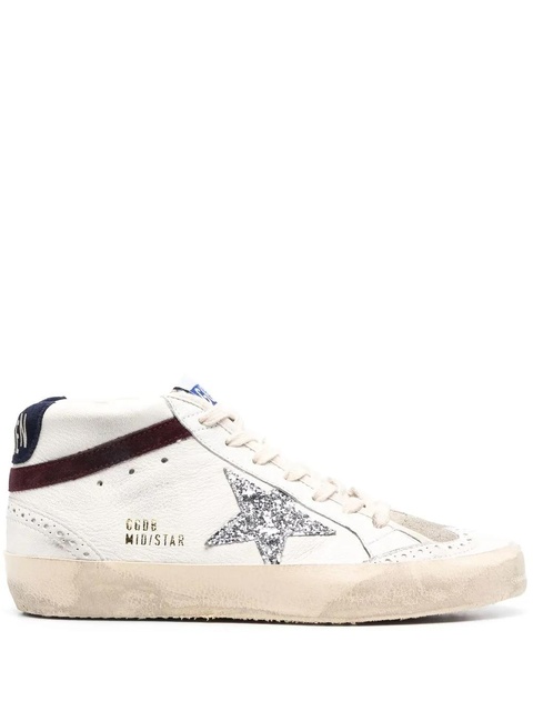 Golden Goose Mid-Star leather sneakers - White - zdjęcie produktu nr 1