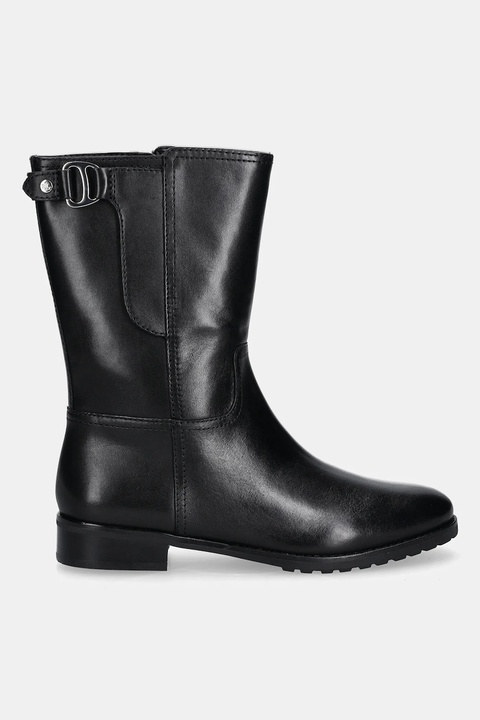 Lauren Ralph Lauren botki skórzane Tasha Mid kolor czarny na płaskim obcasie 802P06251001 - zdjęcie produktu nr 2