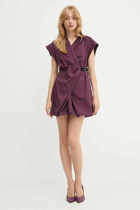 Pinko sukienka kolor fioletowy mini rozkloszowana 105207 A2L8 - zdjęcie produktu nr 2