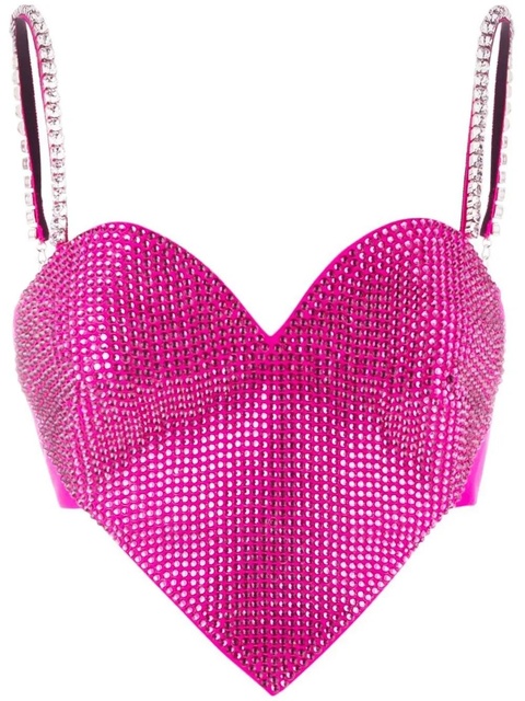 AREA crystal heart crop top - Pink - zdjęcie produktu nr 1