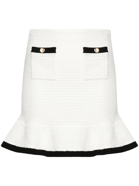 Self-Portrait sequinned crochet miniskirt - White - zdjęcie produktu nr 1
