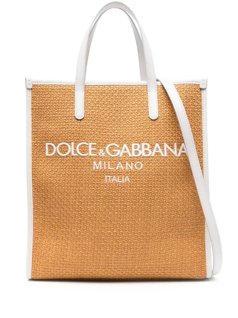 Dolce & Gabbana logo-embroidered tote bag - Brown - zdjęcie produktu nr 1