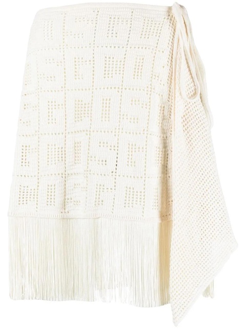 GCDS crochet-monogram mini skirt - Neutrals - zdjęcie produktu nr 1