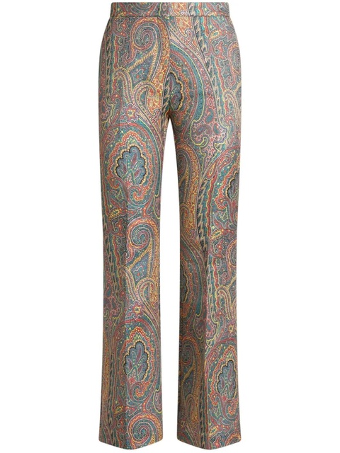 ETRO paisley-print tailored trousers - Blue - zdjęcie produktu nr 1