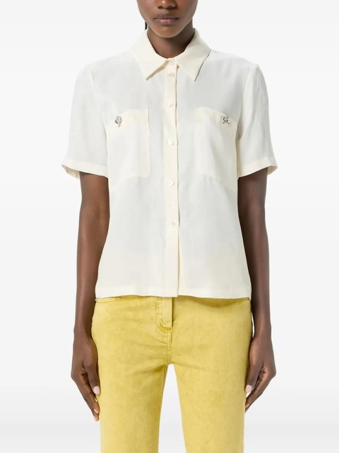 Blumarine short-sleeve button-up shirt - White - zdjęcie produktu nr 2