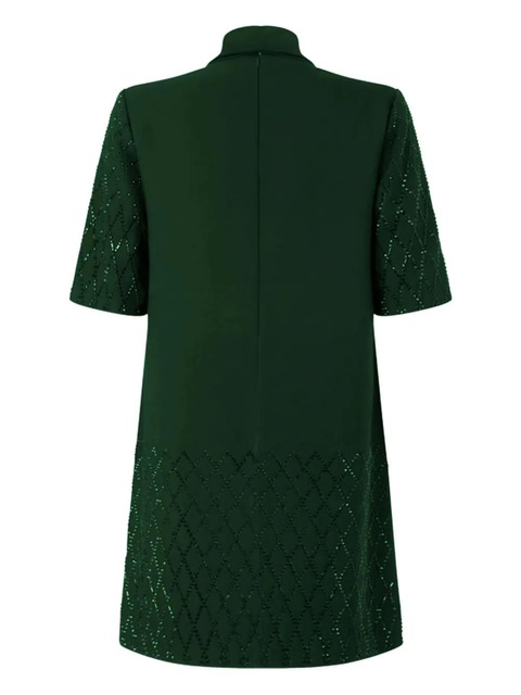 PINKO tie-fastening mini dress - Green - zdjęcie produktu nr 2