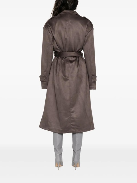 The Frankie Shop Pembroke belted double-breasted trench coat - Grey - zdjęcie produktu nr 2