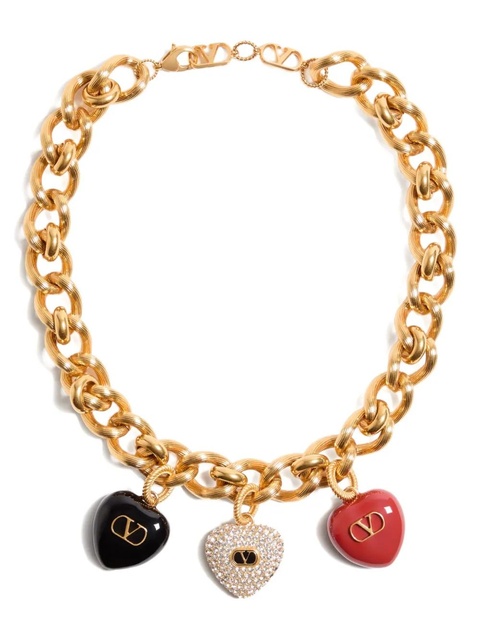 Valentino Garavani heart charm gold-tone necklace - zdjęcie produktu nr 1