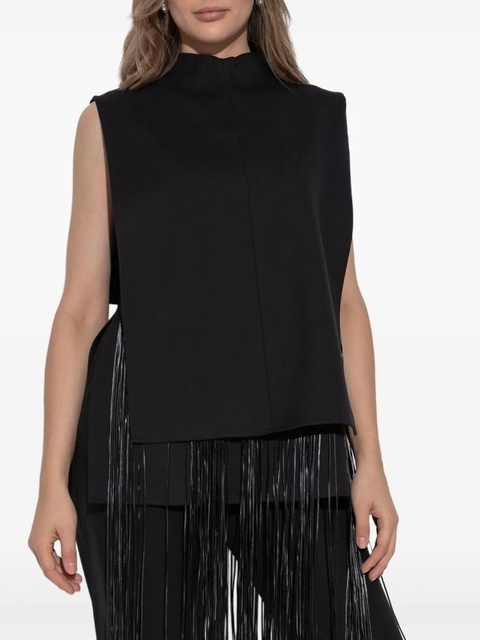 Sportmax Soraia fringed sleeveless top - Black - zdjęcie produktu nr 2