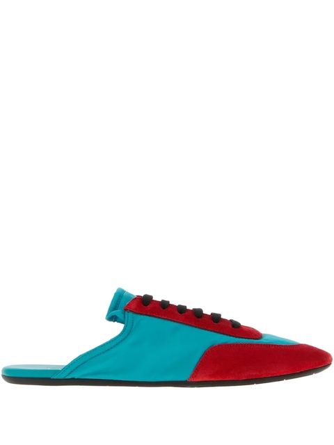 Prada two-tone lace-up mules - Red - zdjęcie produktu nr 2