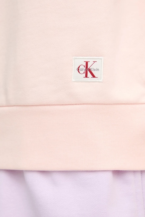 Calvin Klein Jeans bluza bawełniana damska kolor beżowy gładka LV047B238G - zdjęcie produktu nr 2
