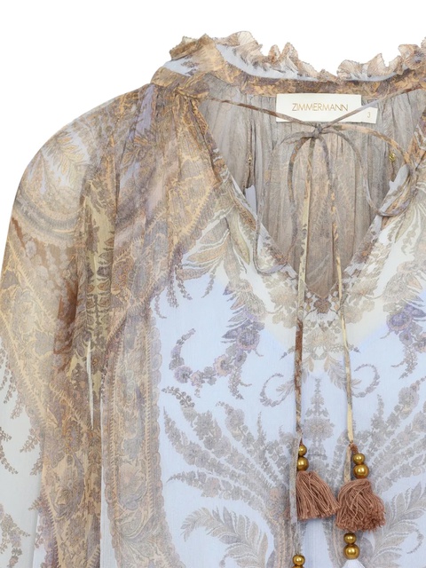 ZIMMERMANN paisley-print ruffled blouse - Black - zdjęcie produktu nr 2