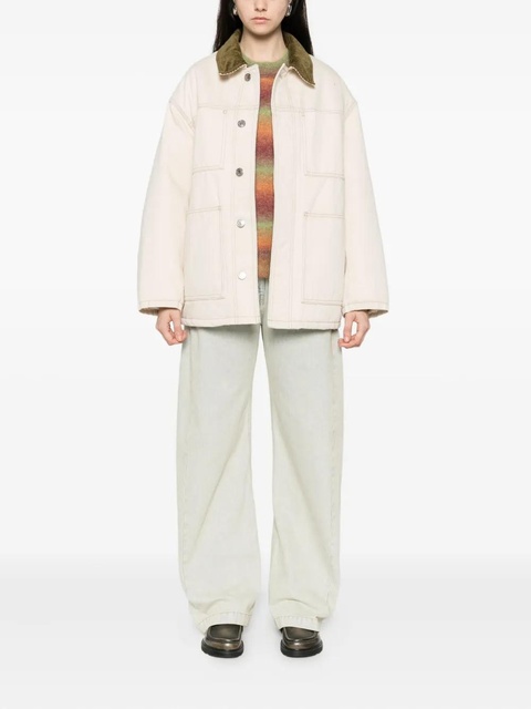 AMI Paris corduroy-collar pocket jacket - White - zdjęcie produktu nr 1