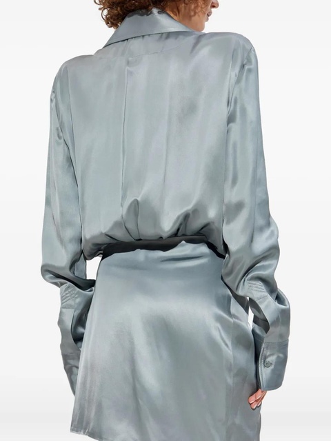 The Attico wrap-front mini dress - Blue - zdjęcie produktu nr 2