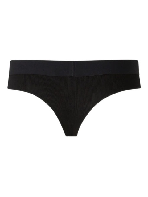 Off-White ribbed logo-detail cotton thong - Black - zdjęcie produktu nr 2
