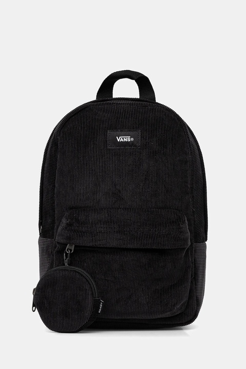 Vans plecak kolor czarny mały gładki VN000Q9ABLK1 - zdjęcie produktu nr 1