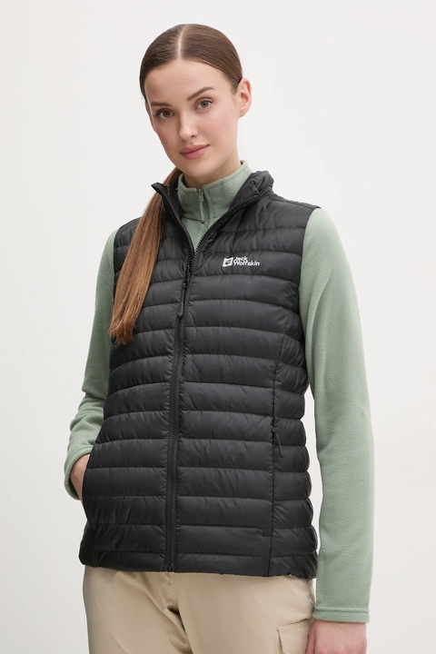 Jack Wolfskin bezrękawnik sportowy puchowy Pilvi Down kolor czarny przejściowy 1207771 - zdjęcie produktu nr 1