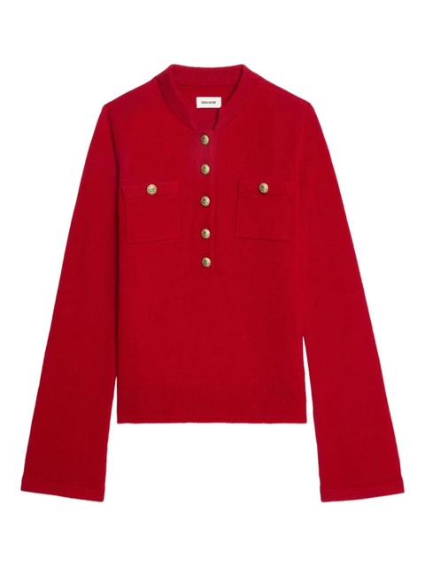 Zadig&Voltaire Lucas button-detailed sweater - Red - zdjęcie produktu nr 1