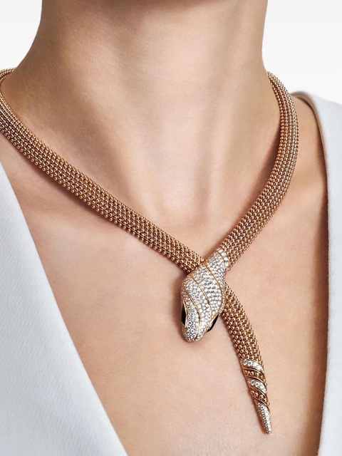Bvlgari 18K rose gold Serpenti diamond and onyx necklace - Pink - zdjęcie produktu nr 2