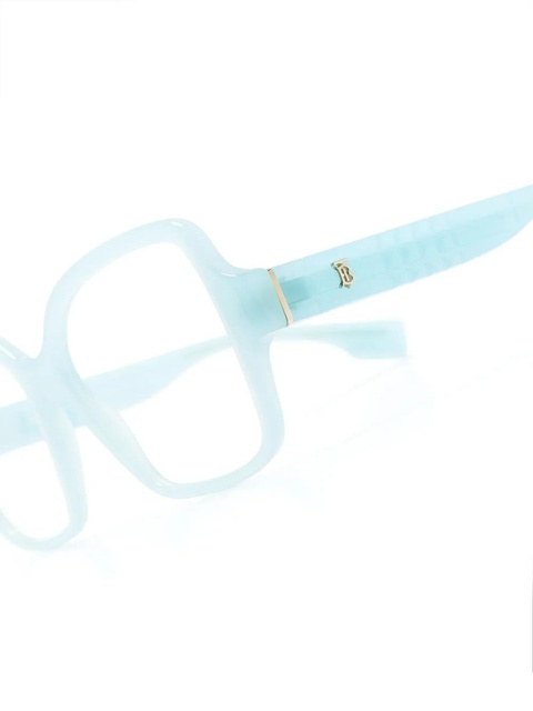Burberry Eyewear logo-plaque oversize-frame glasses - Blue - zdjęcie produktu nr 2