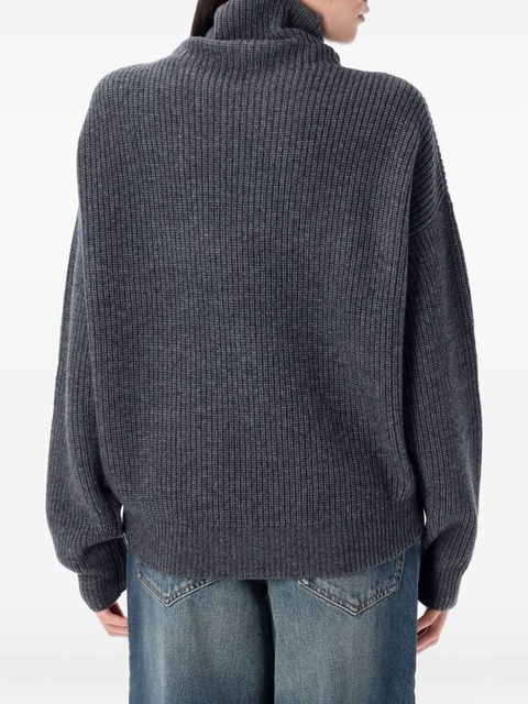 ISABEL MARANT high-neck ribbed knit - Grey - zdjęcie produktu nr 1